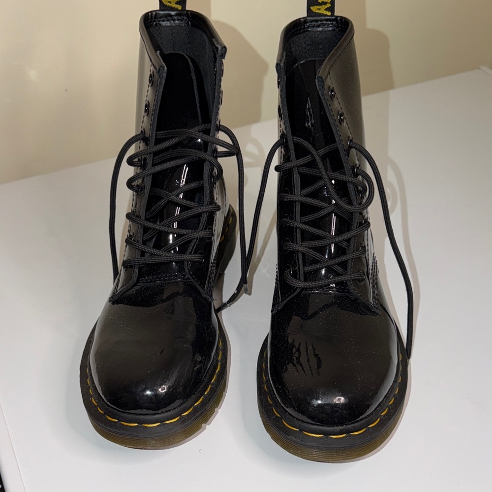 Dr. Martens Shiny Black Combat Boots